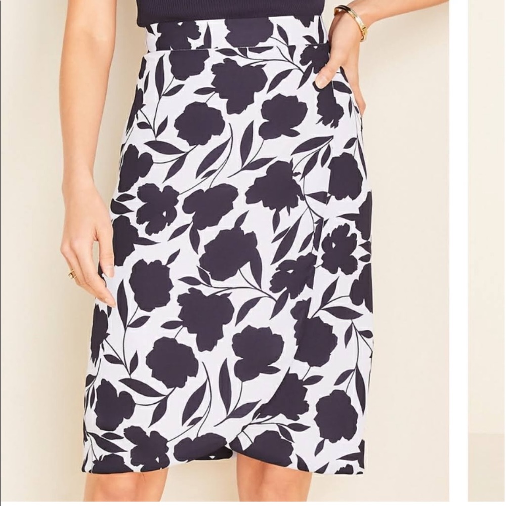 ann taylor petite floral wrap pencilskirt perinova